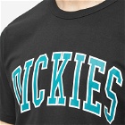 Dickies Men's Aitkin College Logo T-Shirt in Black/Deep Lake