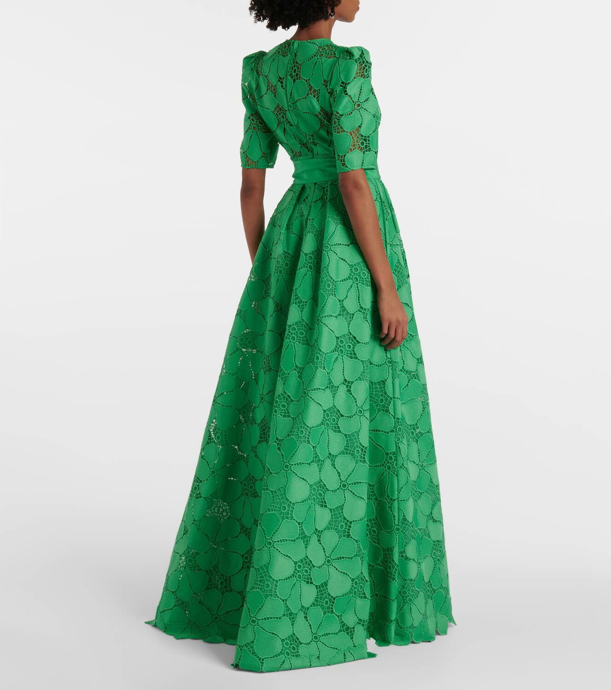 Elie Saab Macramé belted gown