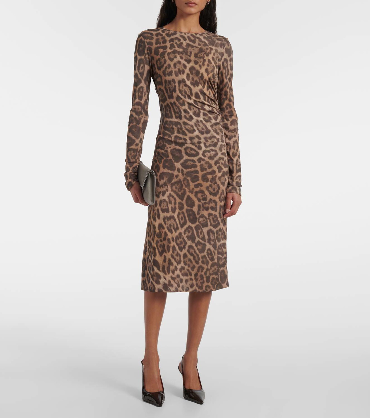 Stella McCartney Pink Dress With Multi Birds Printed
