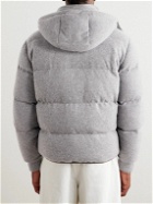 Zegna - Quilted Cashmere Hooded Down Jacket - Gray