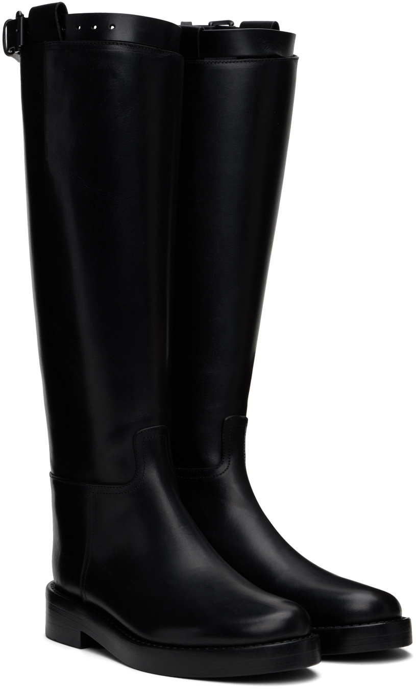 Ann Demeulemeester Black Stan Riding Tall Boots