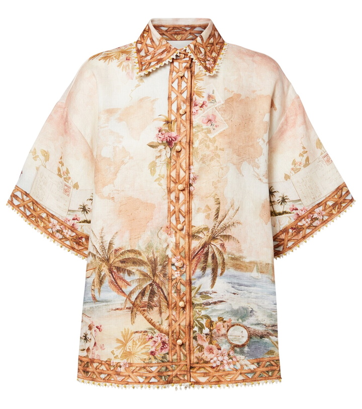 Photo: Zimmermann Mahon printed linen bowling shirt