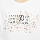 MM6 Maison Margiela Men's Destroyed Logo T-Shirt in White