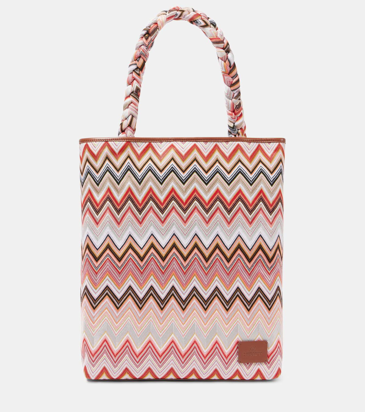 バッグ MISSONI　新品 Missoni Zigzag Large leather-trimmed tote bag Missoni