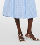 Bananhot Alba gingham cotton poplin midi skirt