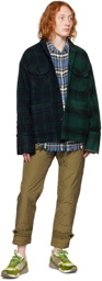 Greg Lauren Green Plaid Shirt