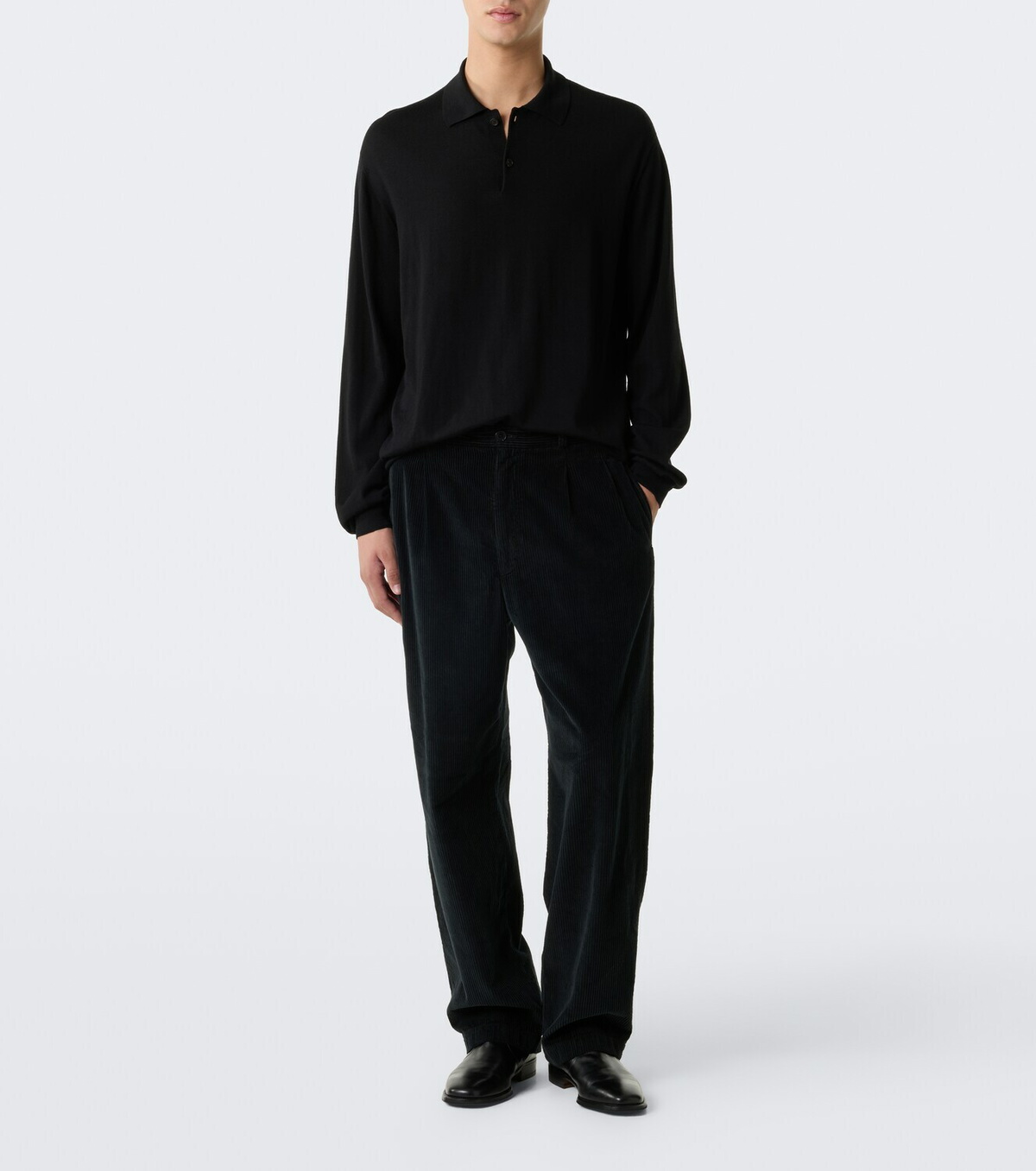 The Row Blainy wool and cashmere polo sweater
