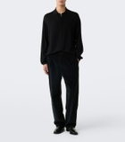 The Row Blainy wool and cashmere polo sweater