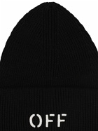 OFF-WHITE - Off Stamp Loose Knit Cotton Blend Beanie