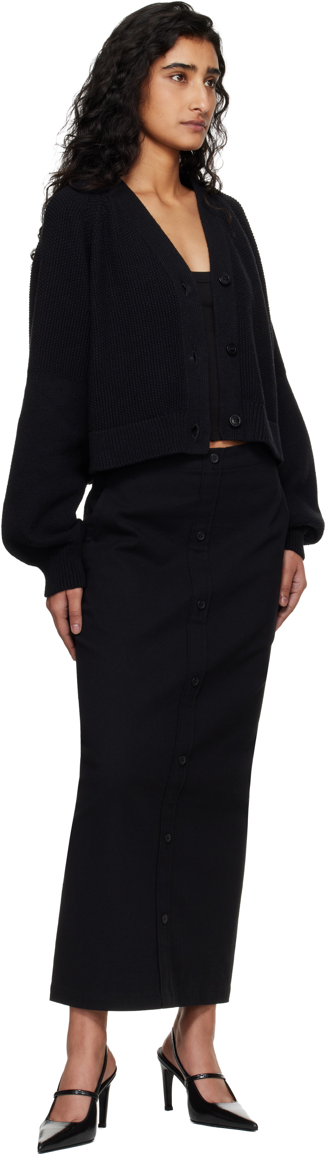 YMC Black Computer Cardigan