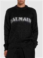 BALMAIN - Retro Logo Mohair Blend Sweater