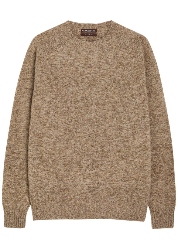 Photo: Ymc Suedehead Wool Jumper Beige