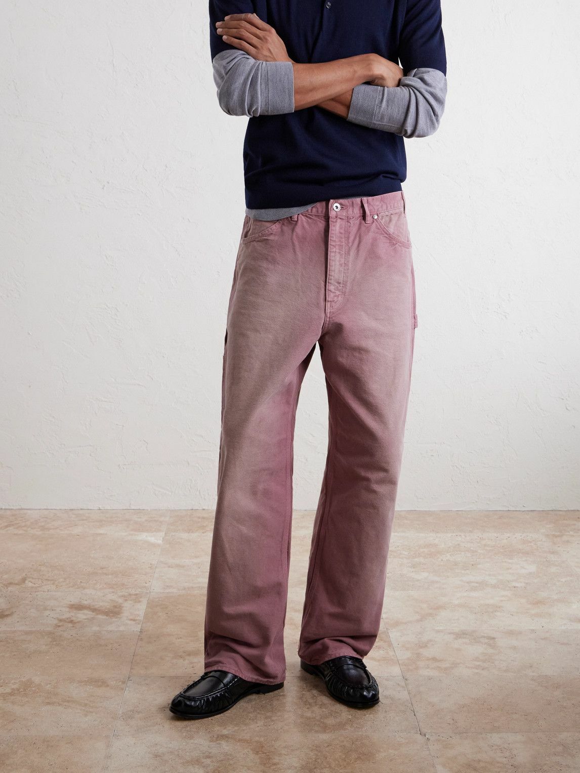 Auralee - Straight-Leg Cotton Trousers - Red