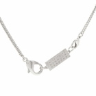 MM6 Maison Margiela Women's Logo Pendant Necklace in Silver 