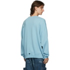 R13 Blue Elvis Logo Oversized Sweatshirt