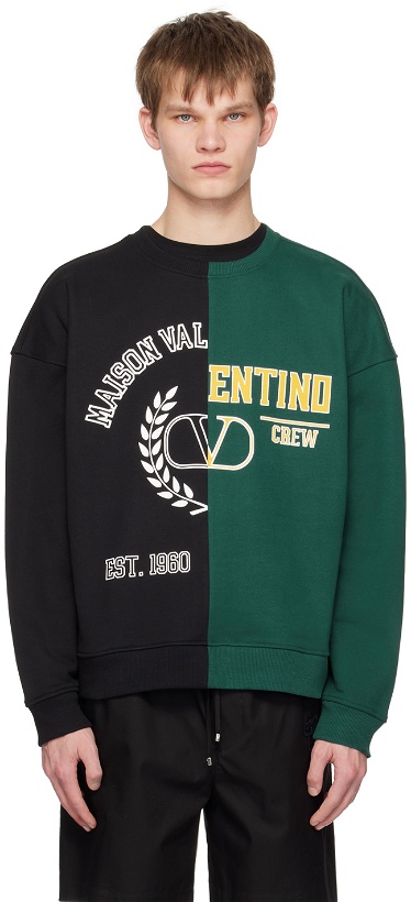 Photo: Valentino Black & Green 'Maison Valentino' Sweatshirt