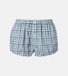 Acne Studios Checked cotton shorts