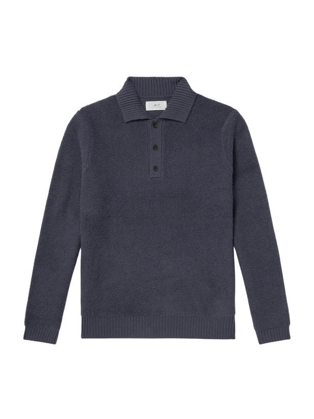 Photo: Mr P. - Textured-Cashmere Polo Shirt - Black