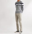 Incotex - Striped Brushed Virgin Wool Sweater - Gray