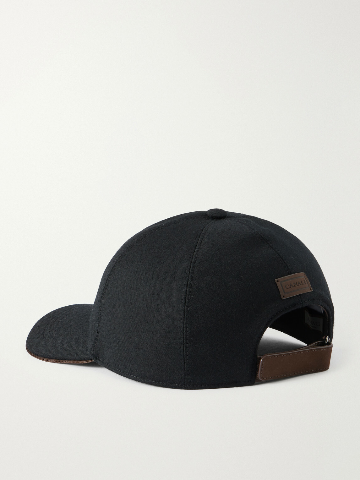 Canali - Logo-Appliquéd Wool Cap - Black