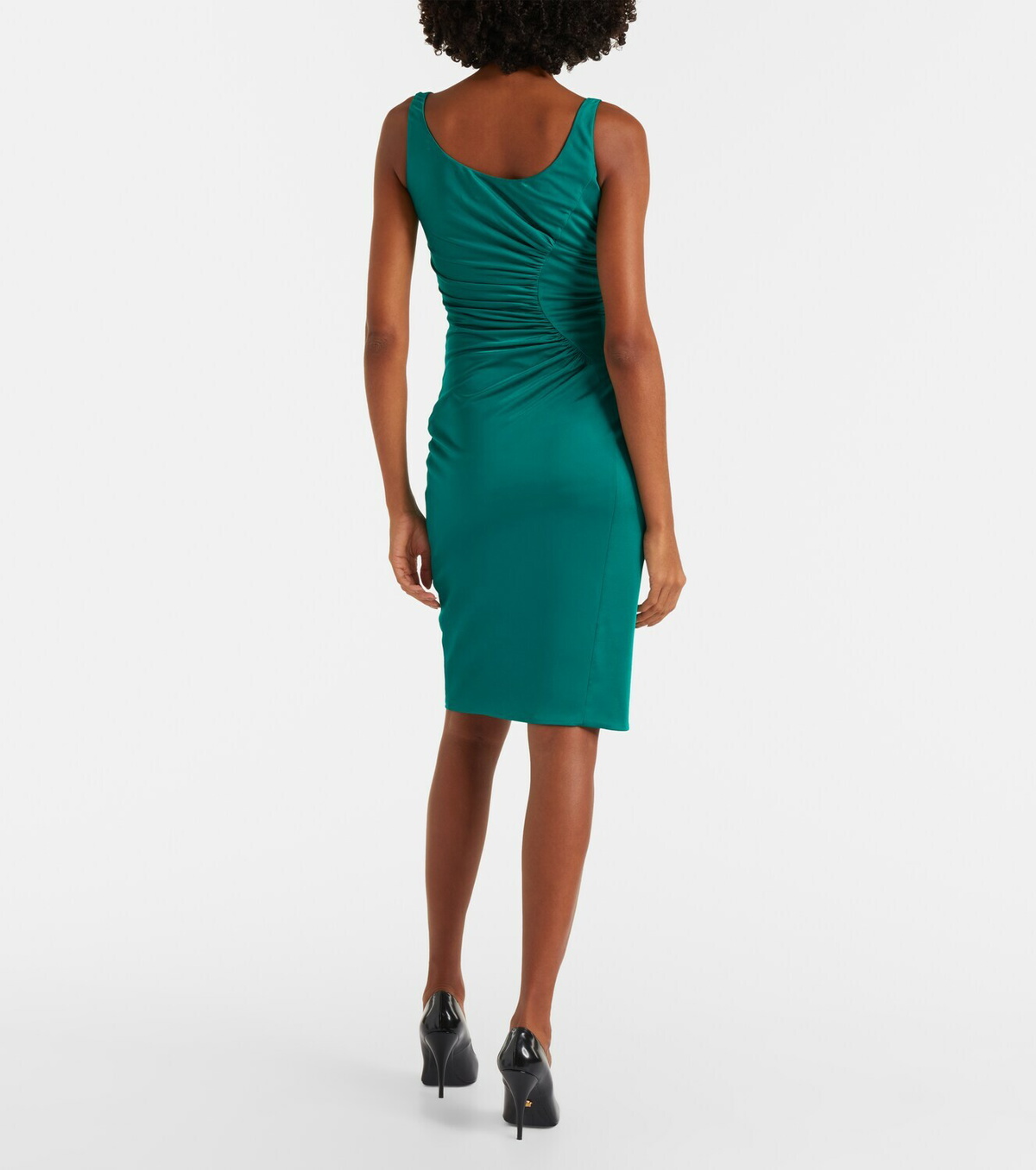 Versace Gathered jersey cocktail dress