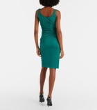 Versace Gathered jersey cocktail dress