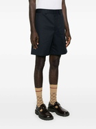 Gucci Blue Cotton Wide-Leg Shorts