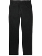 Massimo Alba - Straight-Leg Stretch-Cotton Gabardine Trousers - Black