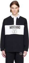Moschino Black Paneled Polo