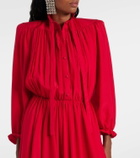 Balenciaga Bow-detail lace-up silk midi dress