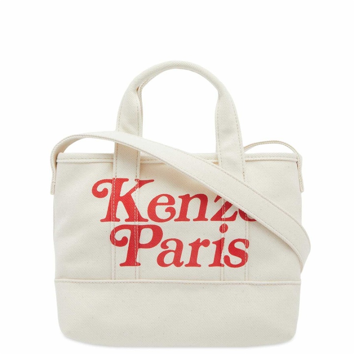 Photo: Kenzo Paris Women's Kenzo Small Logo Tote in Ecru 