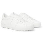 Valentino - Valentino Garavani Open Rockstud Leather Sneakers - White