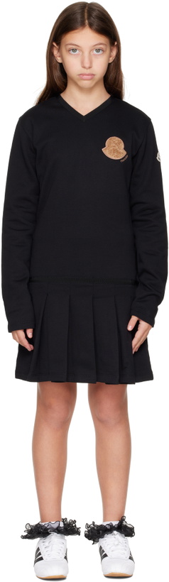 Photo: Moncler Enfant Big Kids Black Pleated Skirt Dress