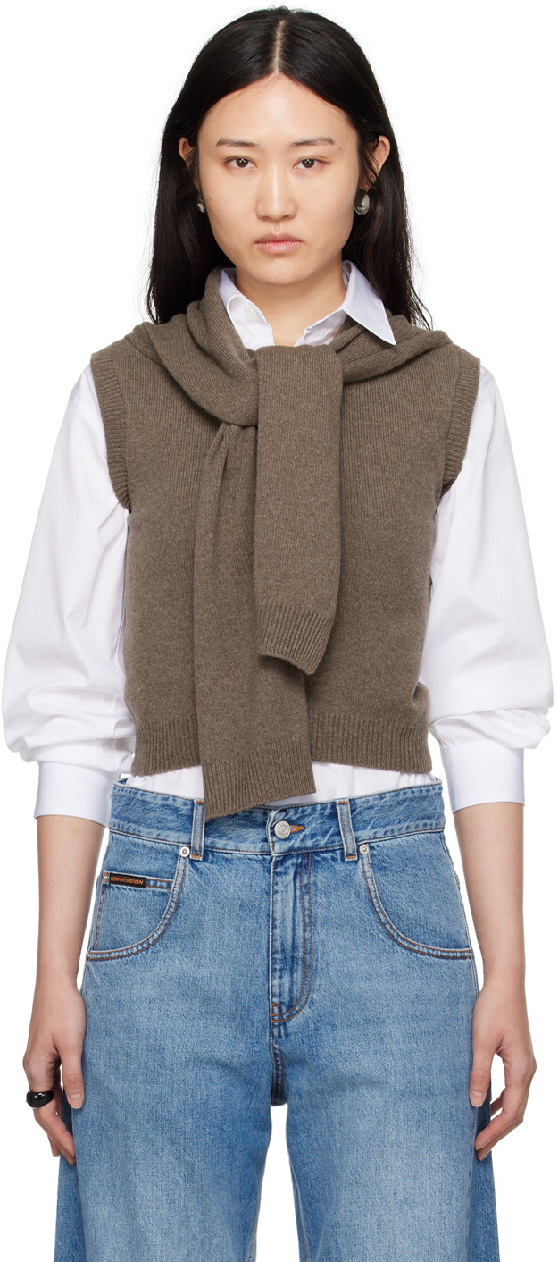 Commission Brown Scarf Sweater