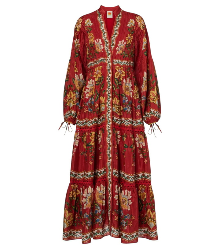 Photo: Farm Rio Garden Delight cotton-blend midi dress