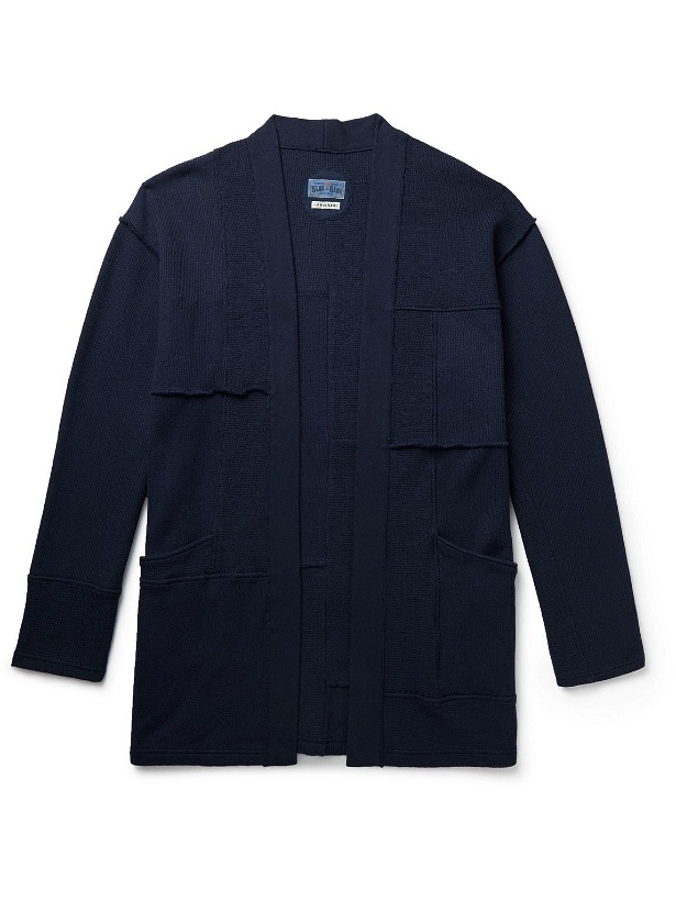 Photo: Blue Blue Japan - Panelled Cotton Cardigan - Blue