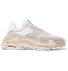 Balenciaga - Triple S Shell and Suede Sneakers - Men - Neutral