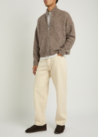 Picante Zip Through Alpaca-blend Jumper Brown