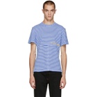 Eckhaus Latta SSENSE Exclusive Blue Stripe T-Shirt