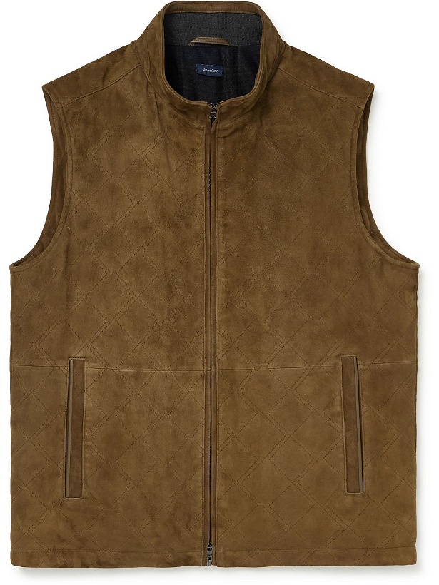 Photo: Peter Millar - Quilted Suede Gilet - Brown
