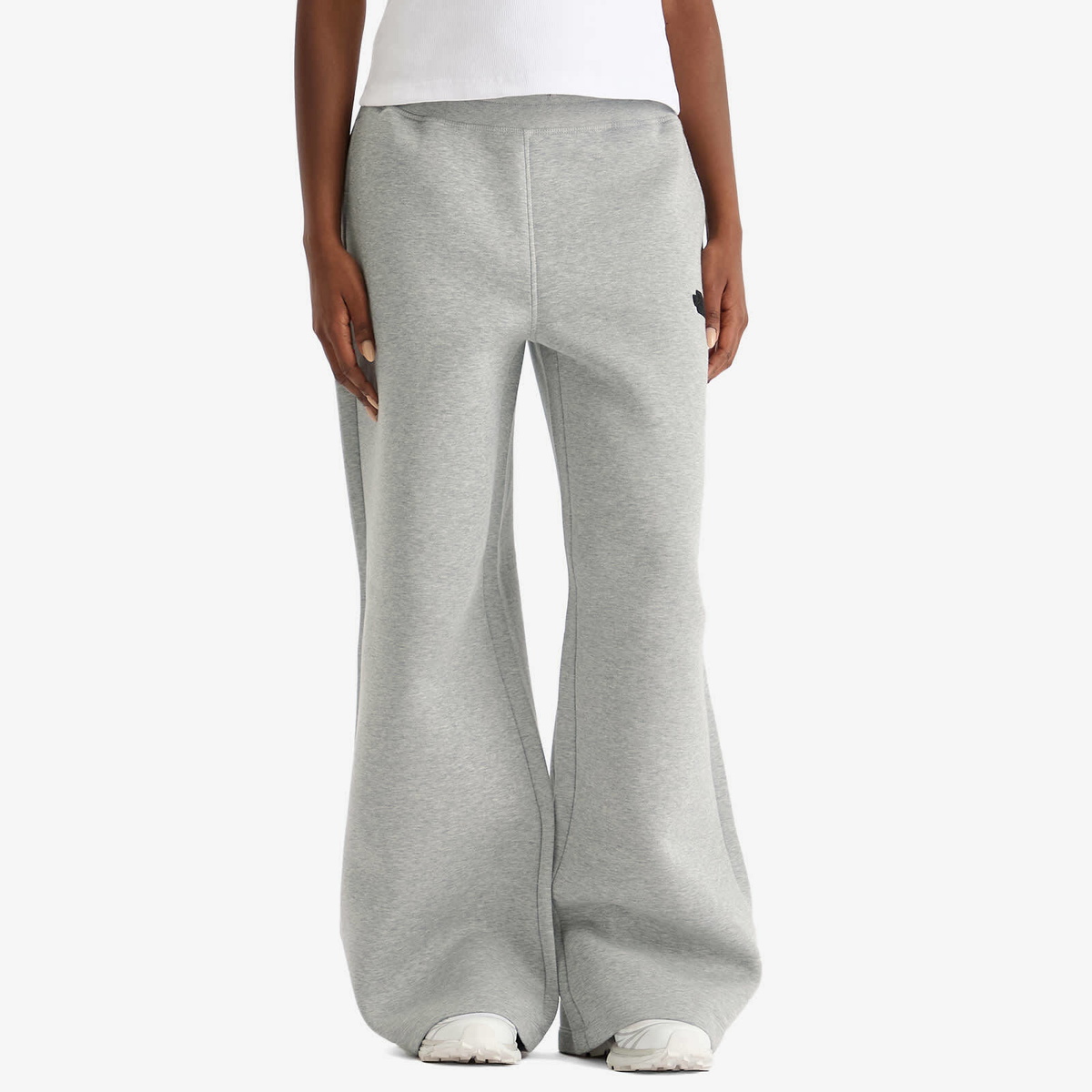 The North Face Women's Wide Leg Sweatpants in Metallic Silver Heather