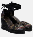 Missoni Eva 80 sequined espadrille wedges