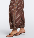 Dôen Yarrow printed cotton tapered pants