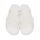 Fumito Ganryu SSENSE Exclusive White Silicon Sheet Sandals