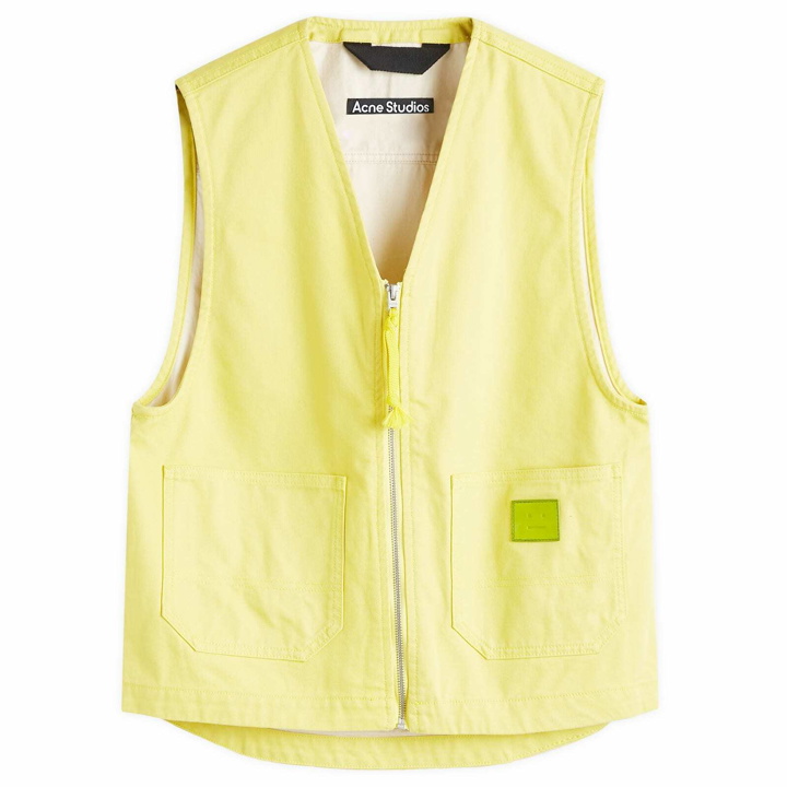 Photo: Acne Studios Men's Ohada Canvas Vest in Dusty Yellow
