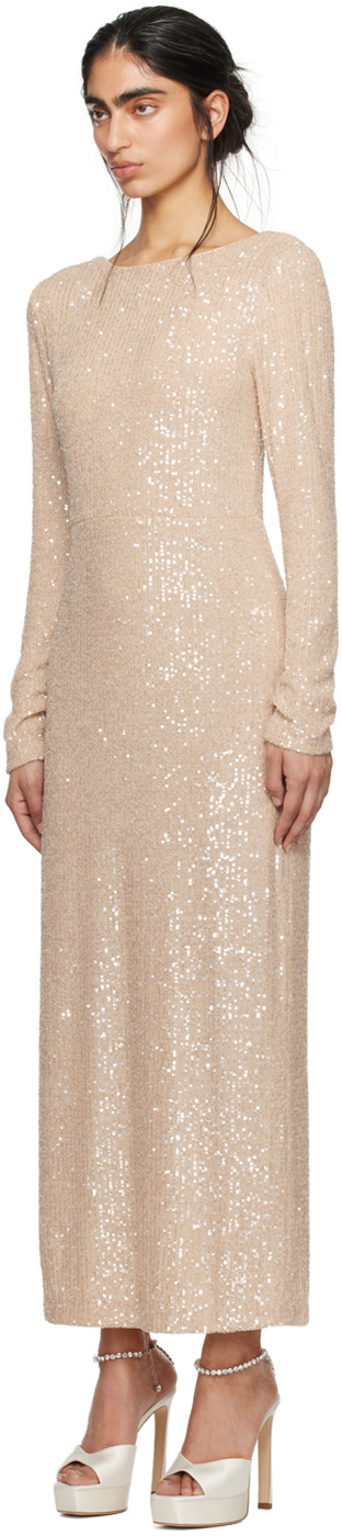 Anna Sui SSENSE Exclusive Beige Open Back Midi Dress