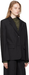 OPEN YY Black Single-Breasted Blazer