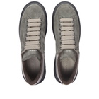 Alexander McQueen Men's Heel Tab Suede Wedge Sole Sneakers in Grey