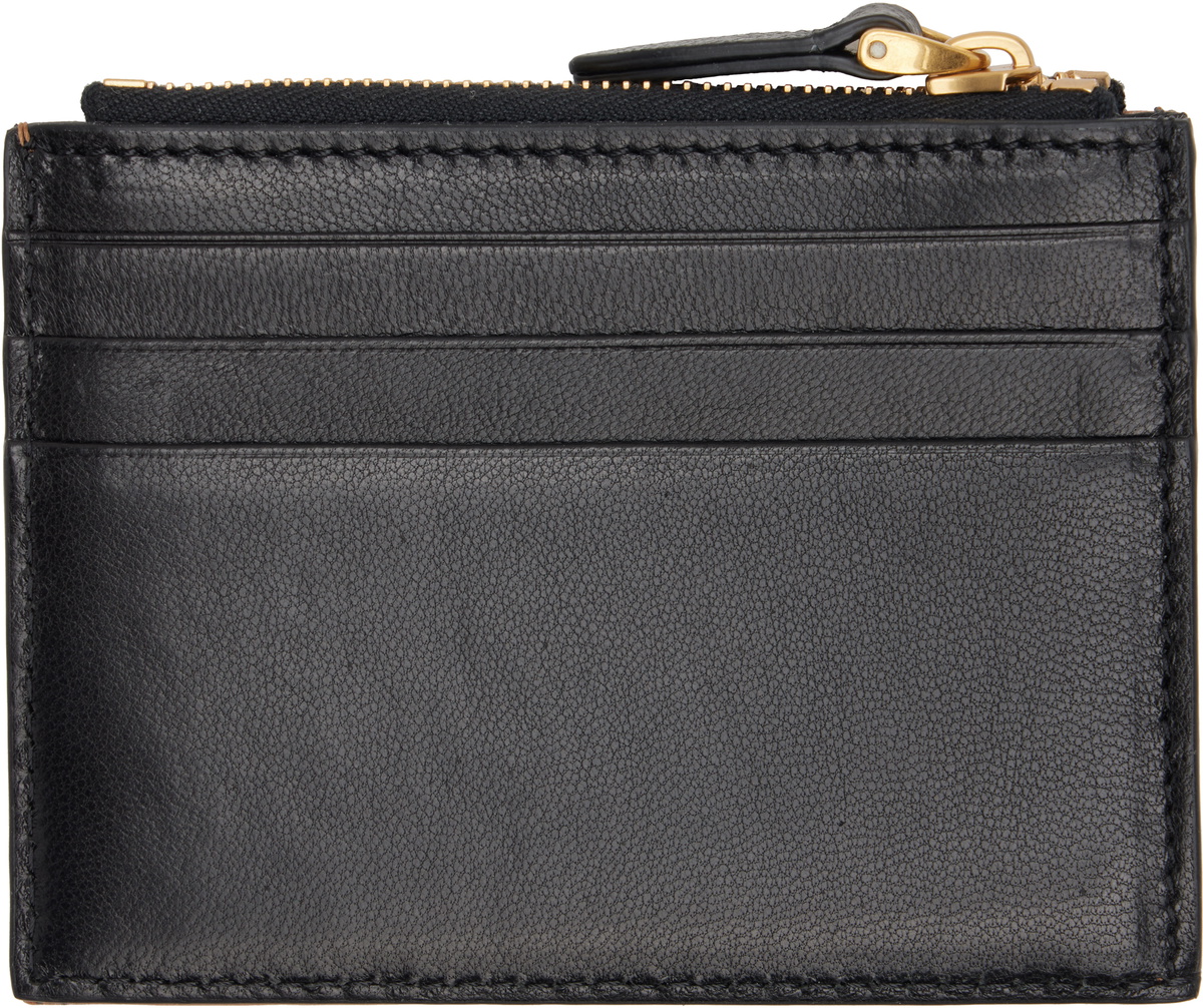 Valentino Garavani Brown & Black Viva Superstar Nappa Leather Card Holder