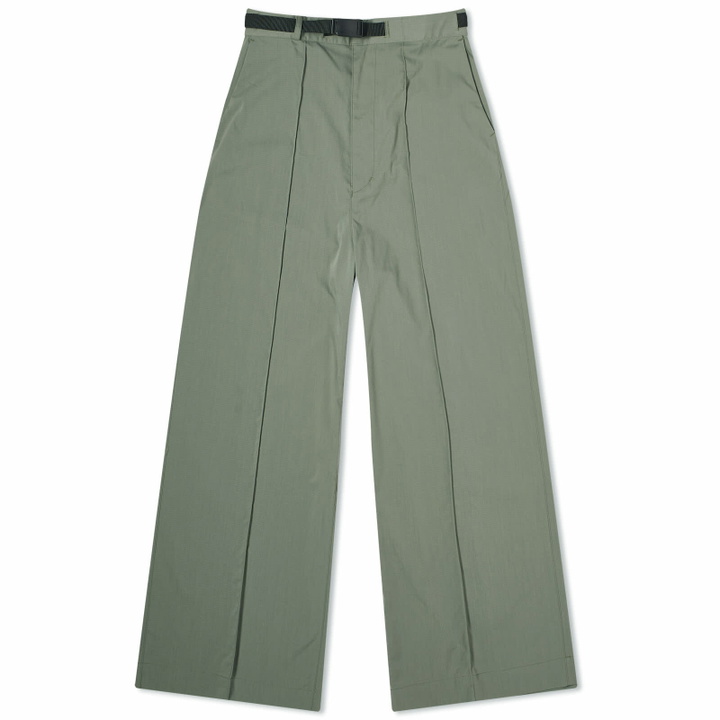 Photo: Snow Peak Women's FR Stretch Wide Leg Trousers in Foliage